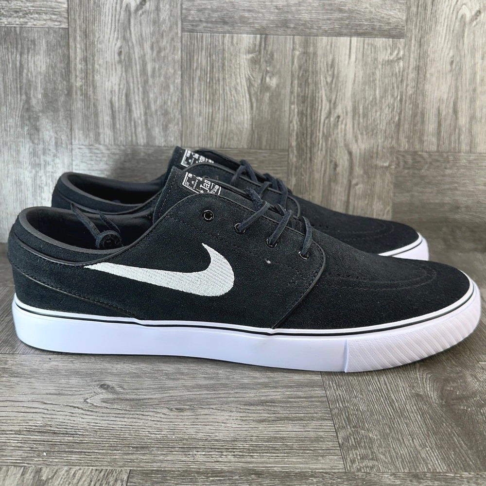 Nike SB Stefan Janoski OG+ Black White Suede Skate Shoes FD6757-001 Mens 12